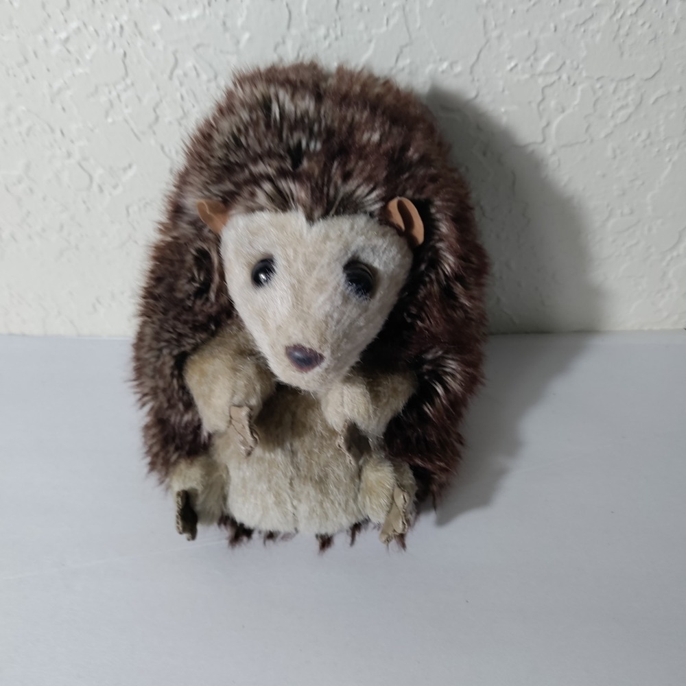 Folkmanis Hedgehog Puppet Porcupine Plush Toy Brown Ball Educational Small